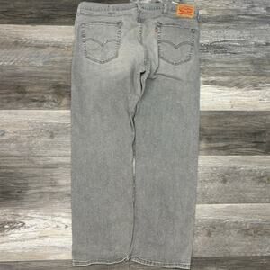 Levis 505 Jeans Gray Mens‎ 40x29 Regular Fit Straight Leg Faded Denim Red Tab